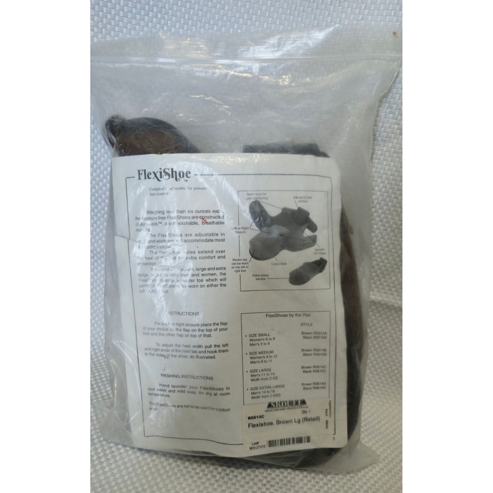 FlexiShoe Brown Adjustable Therapeutic Slippers Unisex Large R0614C Sroufe